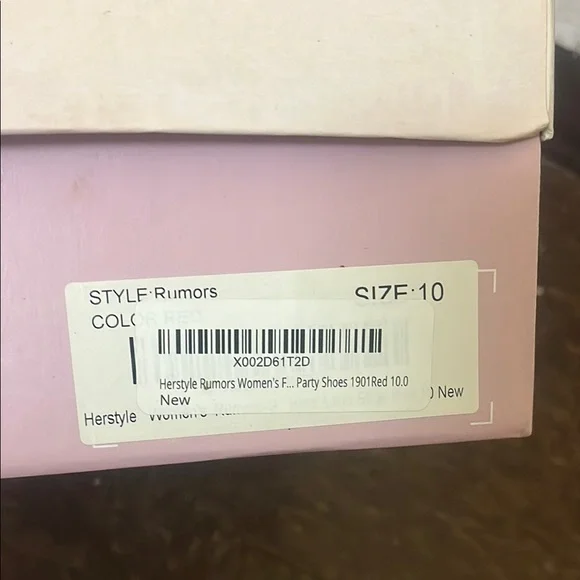 AND Red High Stiletto Heels with Bow - Picture 3 of 9